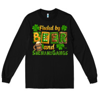 Black St. Patrick's Fueled by beer and shenanigangs Long Sleeve Tee - OliviaCreatesArt