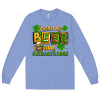 Colony Blue St. Patrick's Fueled by beer and shenanigangs Long Sleeve Tee - OliviaCreatesArt