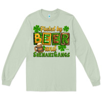 Matcha St. Patrick's Fueled by beer and shenanigangs Long Sleeve Tee - OliviaCreatesArt