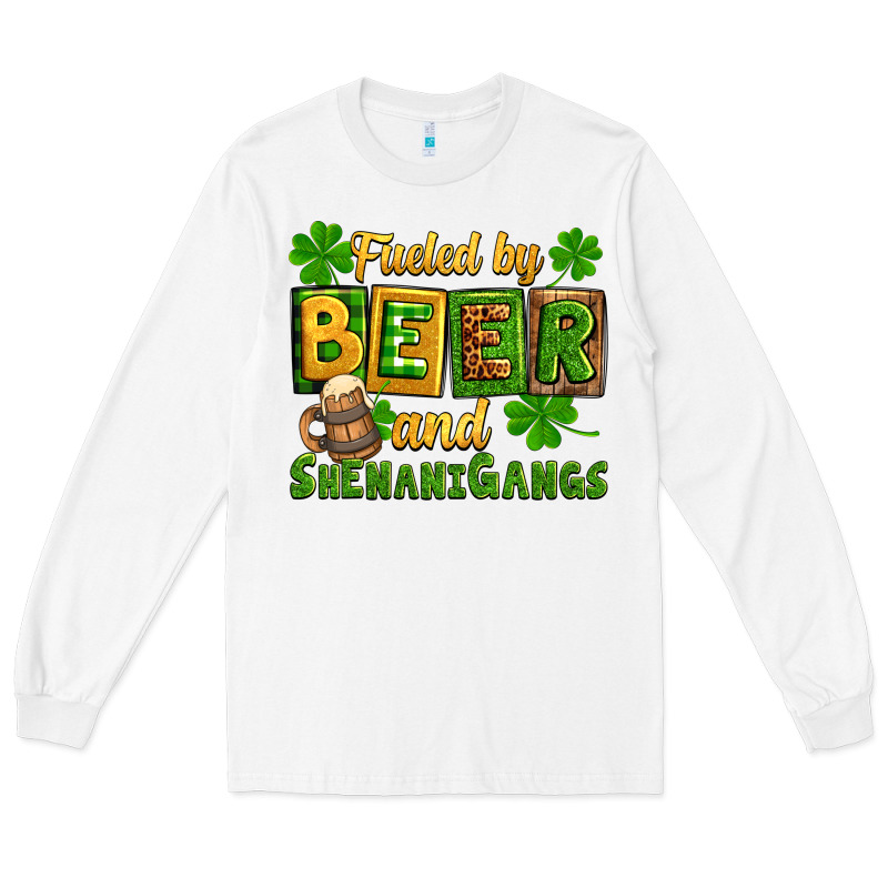 St. Patrick's Fueled By Beer And Shenanigangs Long Sleeve Tee by OliviaCreatesArt | Teevron