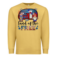 Antique Gold land of the free caravan gnomies Premium Sweatshirt - BarkalooDesign