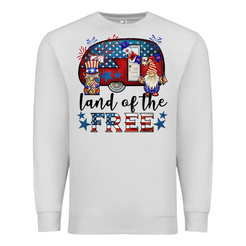 Land Of The Free Caravan Gnomies Premium Sweatshirt by BarkalooDesign | Teevron