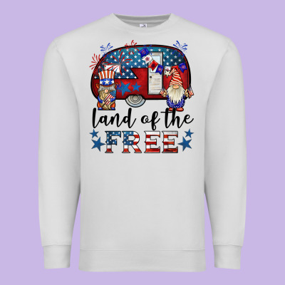 Land Of The Free Caravan Gnomies Premium Sweatshirt Designed By Barkaloodesign