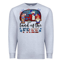 Heather Grey land of the free caravan gnomies Premium Sweatshirt - BarkalooDesign