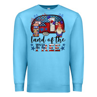 Ocean Blue land of the free caravan gnomies Premium Sweatshirt - BarkalooDesign