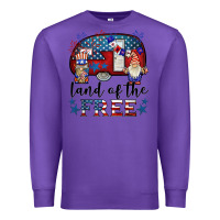Purple land of the free caravan gnomies Premium Sweatshirt - BarkalooDesign