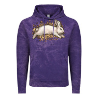 Cloud Purple Bunny Rabbit leopard Easter Day Vintage Hoodie - HowdyJamesFarm