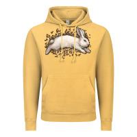 Vintage Mustard Bunny Rabbit leopard Easter Day Vintage Hoodie - HowdyJamesFarm