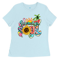 Baby Blue summer soul Ladies Tee - NancyCooperArtShop
