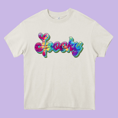 Spooky Heavy Core Tee Designed By Jahusdesignshop
