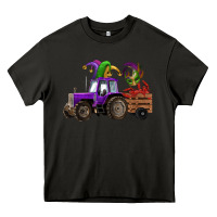 Asphalt mardi gras mask crawfish farm tractor Heavy Core Tee - RanaPortraitStore