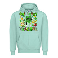 Seafoam one lucky teacher Zipper Hoodie - Artiststas