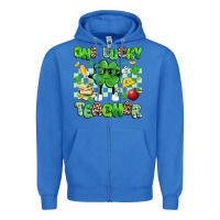 True Royal one lucky teacher Zipper Hoodie - Artiststas