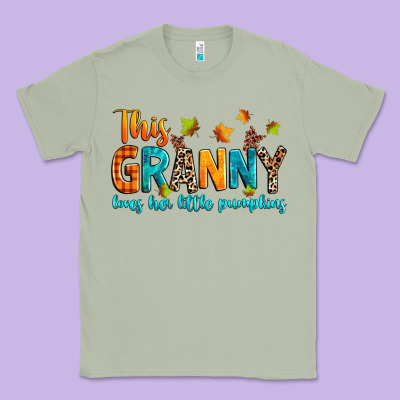Customized This Granny Loves Her Little Pumpkins Classic Tee Designed By Texasbilliewilder