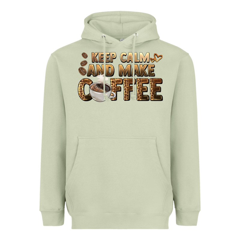 Keep Calm And Make Coffee Heavyweight Hoodie by BarkalooDesign | Teevron