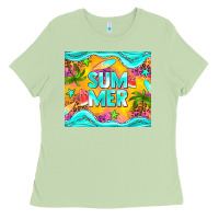 Matcha summer Ladies Tee - NancyCooperArtShop