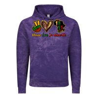 Cloud Purple Peace love Juneteenth Vintage Hoodie - HowdyJamesFarm