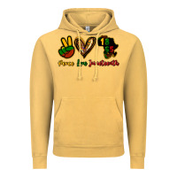 Peace Love Juneteenth Vintage Hoodie | Teevron