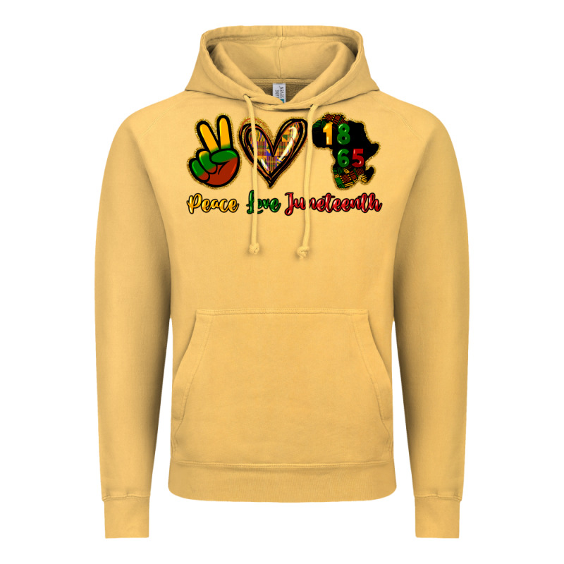 Peace Love Juneteenth Vintage Hoodie by HowdyJamesFarm | Teevron