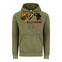 Vintage Olive Peace love Juneteenth Vintage Hoodie - HowdyJamesFarm