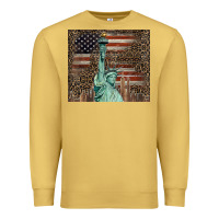Antique Gold statue of liberty tumbler Premium Sweatshirt - BarkalooDesign