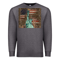 Charcoal Heather statue of liberty tumbler Premium Sweatshirt - BarkalooDesign
