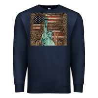 Navy statue of liberty tumbler Premium Sweatshirt - BarkalooDesign