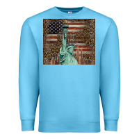 Ocean Blue statue of liberty tumbler Premium Sweatshirt - BarkalooDesign