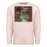 Pale Pink statue of liberty tumbler Premium Sweatshirt - BarkalooDesign