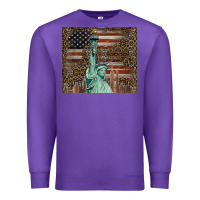 Purple statue of liberty tumbler Premium Sweatshirt - BarkalooDesign