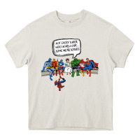 Cream Superheros Heavy Core Tee - Bettercallsaul