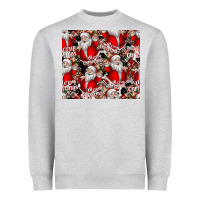 Heather Grey Merry Christmas Heavyweight Sweatshirt - CowhideDigitalArt