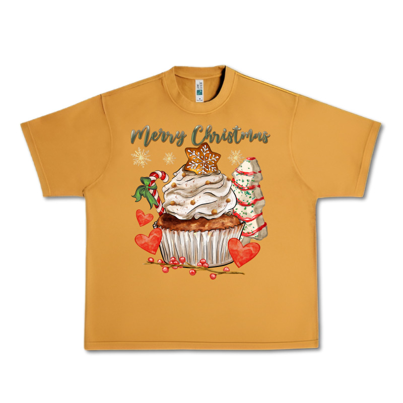 Merry Christmas Cupcake Urban Heavy Tee by CowGirlArtShop | Teevron