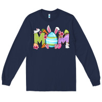 Navy Easter mom Long Sleeve Tee - OliviaCreatesArt