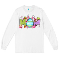 White Easter mom Long Sleeve Tee - OliviaCreatesArt