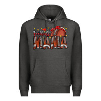 Charcoal Heather football mama Premium Hoodie - CowhideDigitalArt