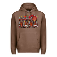 Chestnut football mama Premium Hoodie - CowhideDigitalArt