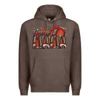 Coffee football mama Premium Hoodie - CowhideDigitalArt