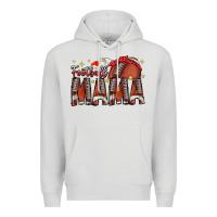 Dove Grey football mama Premium Hoodie - CowhideDigitalArt