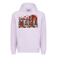 Lilac football mama Premium Hoodie - CowhideDigitalArt