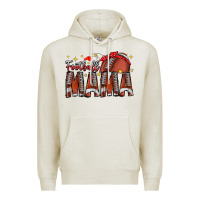 Oatmeal Heather football mama Premium Hoodie - CowhideDigitalArt