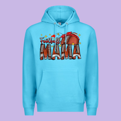 Football Mama Premium Hoodie Designed By Cowhidedigitalart