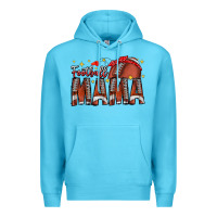 Ocean Blue football mama Premium Hoodie - CowhideDigitalArt