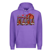 Purple football mama Premium Hoodie - CowhideDigitalArt