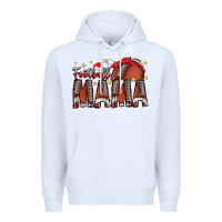 White football mama Premium Hoodie - CowhideDigitalArt