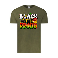 Vintage Olive black and proud Vintage Tee - CowGirlArtShop