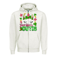 Oatmeal Heather shamrock cutie artiststas Zipper Hoodie - Artiststas