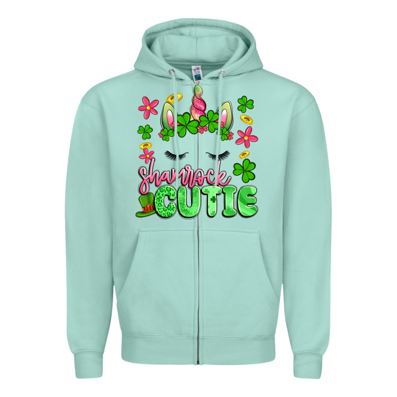 Shamrock Cutie Artiststas Zipper Hoodie by Artiststas | Teevron