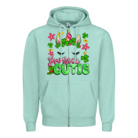 Seafoam shamrock cutie artiststas Zipper Hoodie - Artiststas