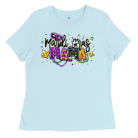 Baby Blue mardi gras mama Ladies Tee - texasbilliewilder